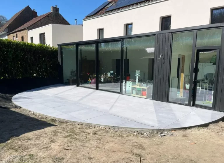 Terrasse en demi-lune